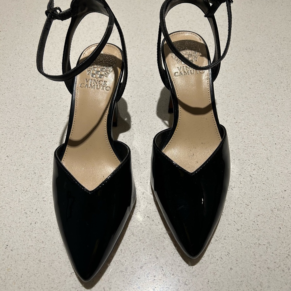 Vince Camuto Black Patent Leather Heels